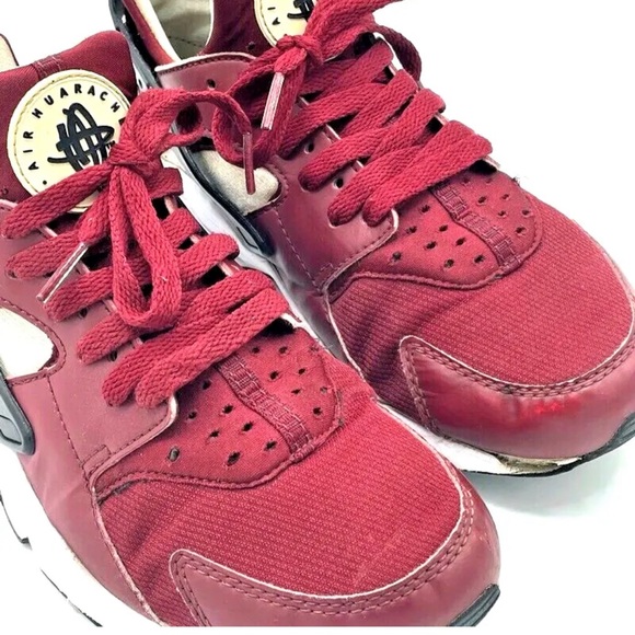NIKE Air Huarache Men's Dark Red Low Trainer Athletic Sneaker Shoes USA Size 9 - Picture 12 of 16